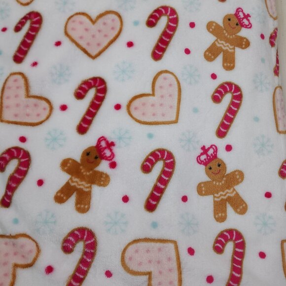 Juicy Couture Gingerbread Holiday Oversized Plush Throw Blanket Soft Festive - Picture 2 of 9